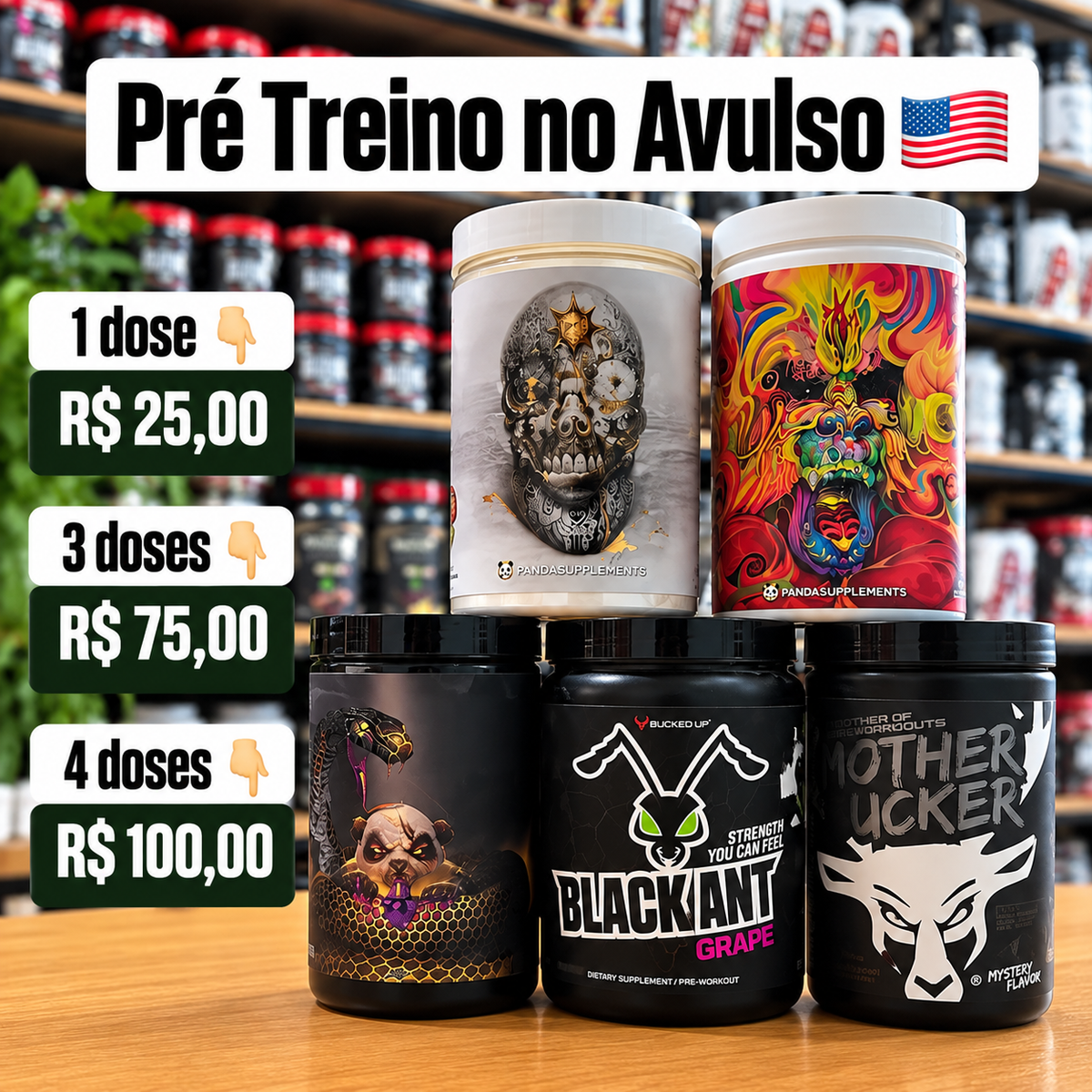 Dose Avulsa Pre Treino Importado Premium