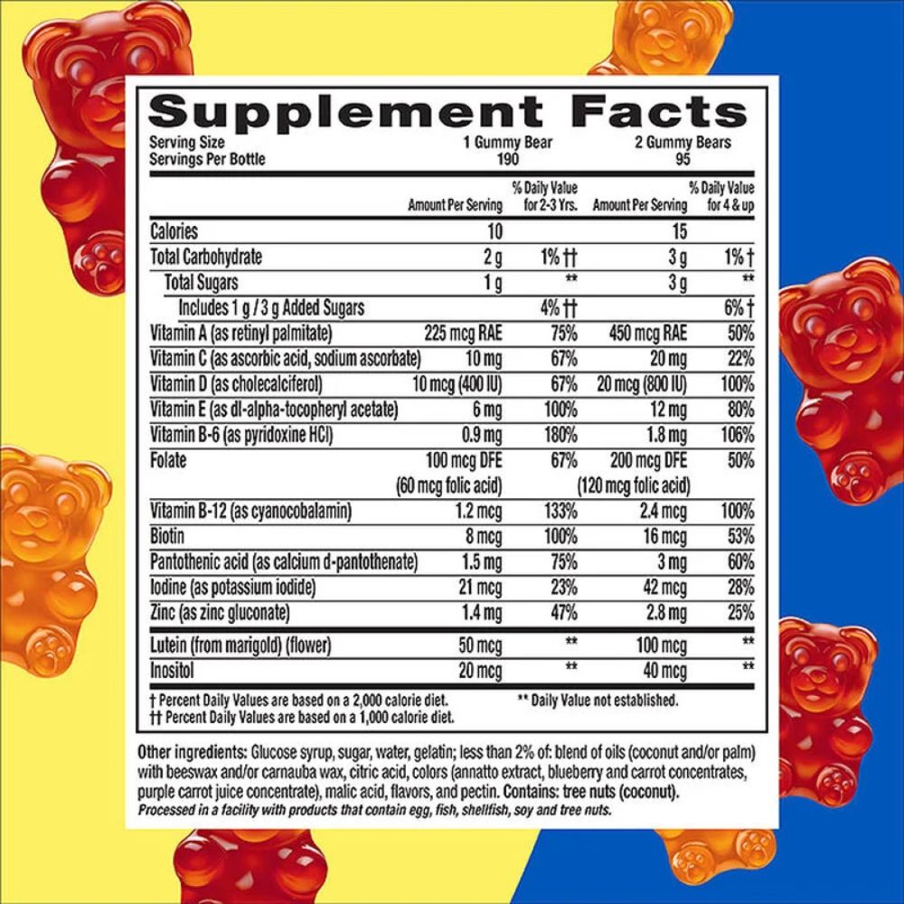 L'il Critters Multivitamínico Kids 190 Gummies Eua